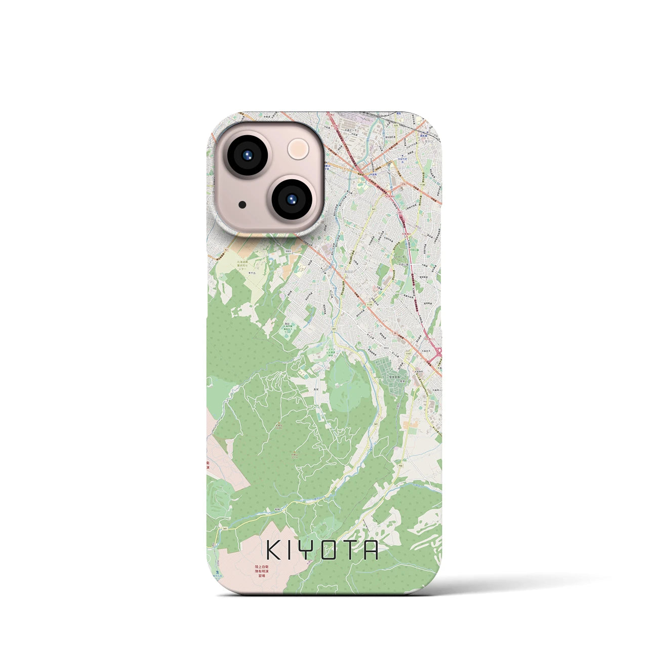 【清田(北海道)】地図柄iPhoneケース(バックカバータイプ)