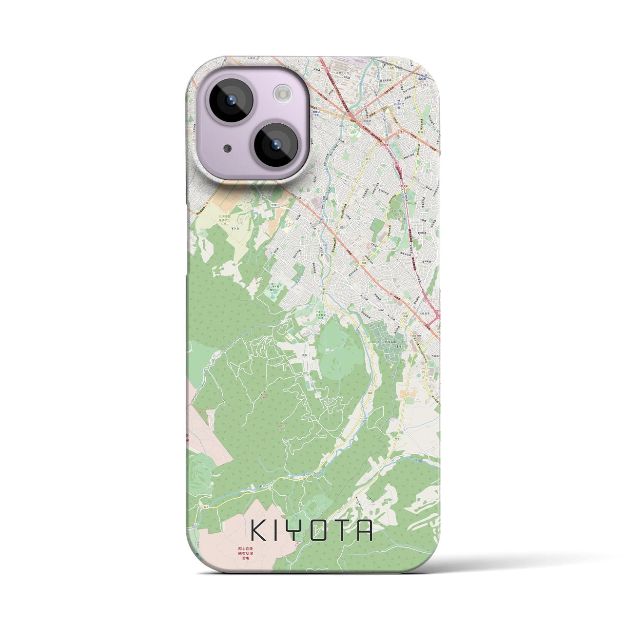 【清田(北海道)】地図柄iPhoneケース(バックカバータイプ)