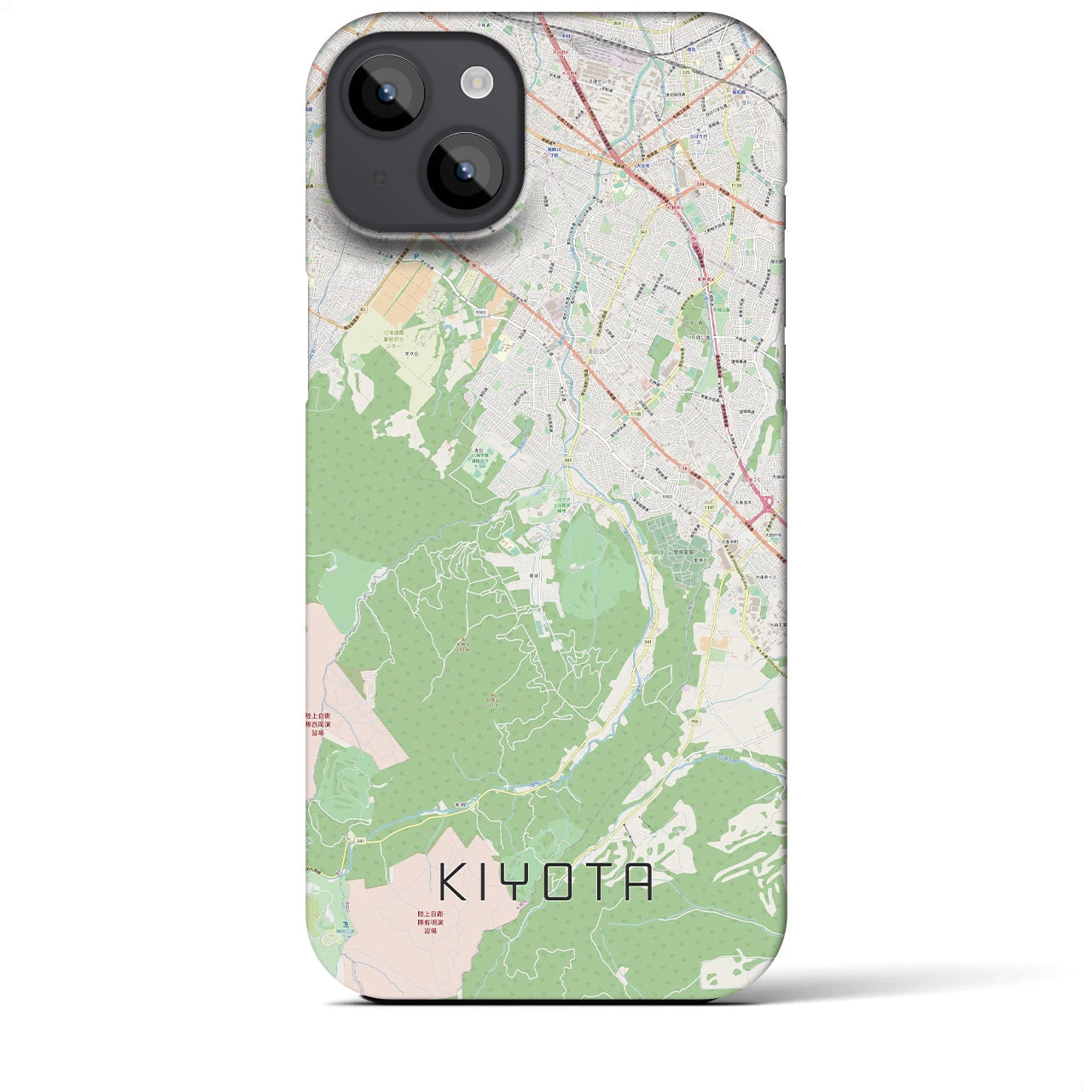【清田(北海道)】地図柄iPhoneケース(バックカバータイプ)