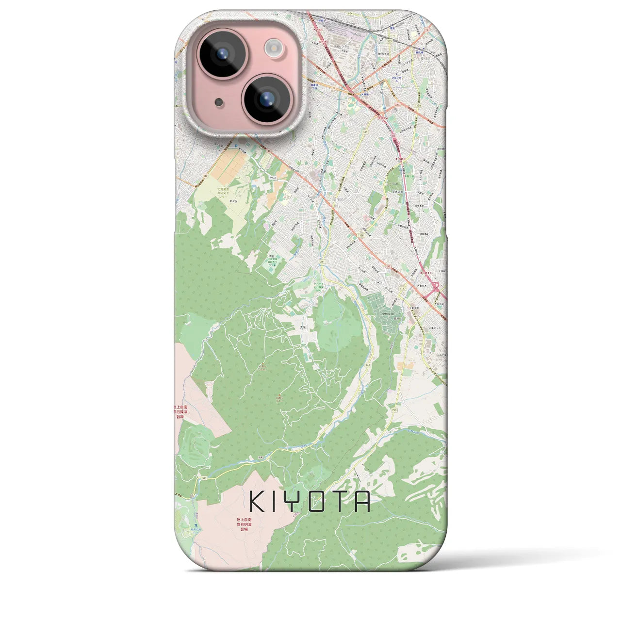 【清田(北海道)】地図柄iPhoneケース(バックカバータイプ)