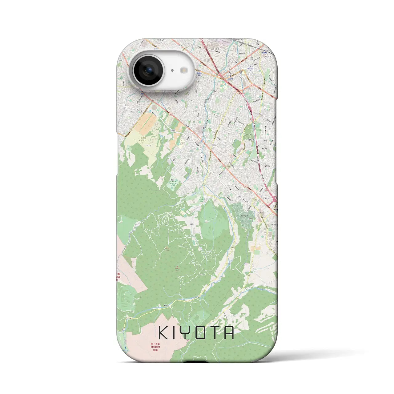 【清田(北海道)】地図柄iPhoneケース(バックカバータイプ)