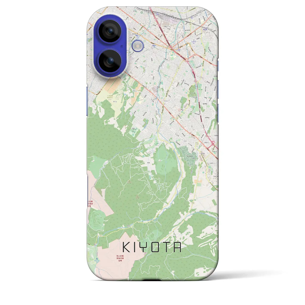 【清田(北海道)】地図柄iPhoneケース(バックカバータイプ)