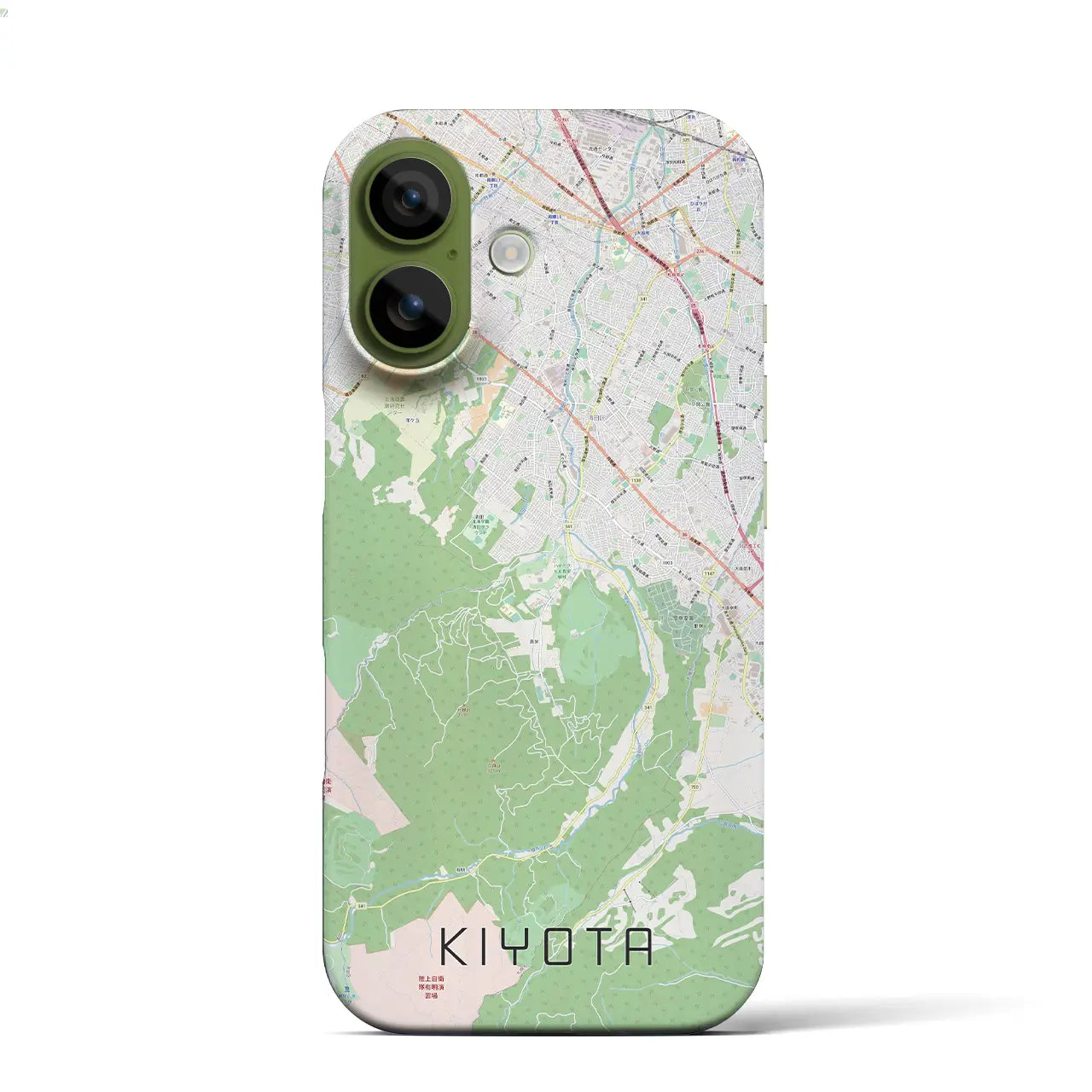 【清田(北海道)】地図柄iPhoneケース(バックカバータイプ)