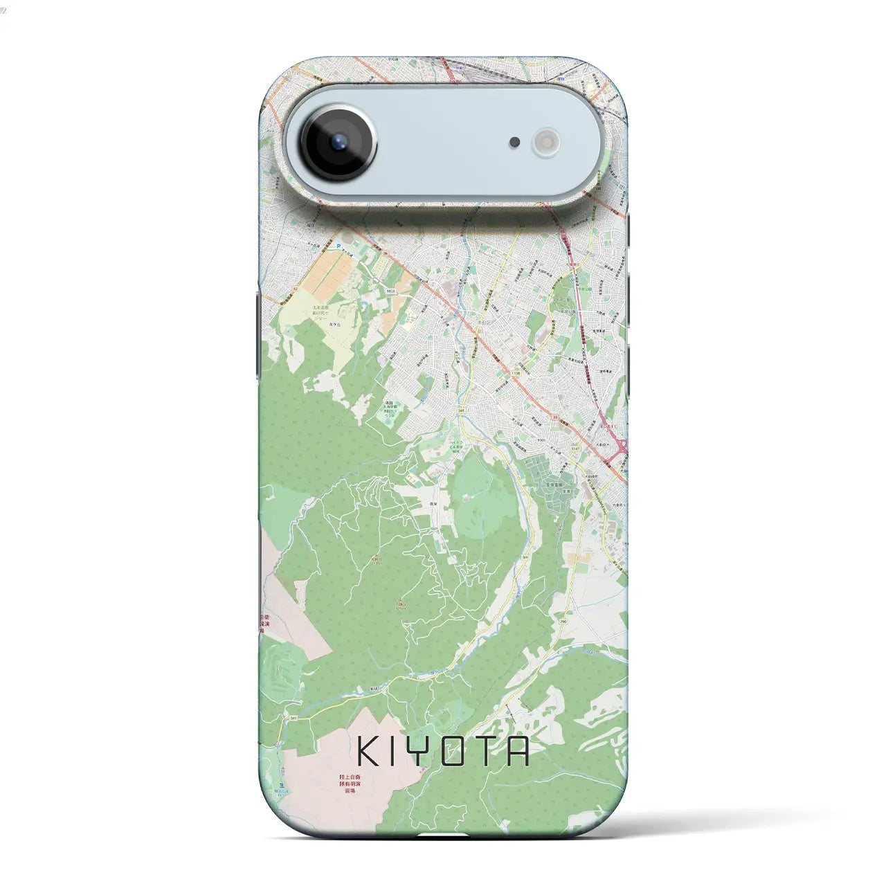【清田(北海道)】地図柄iPhoneケース(バックカバータイプ)ナチュラル・iPhone 17 Pro Max 用