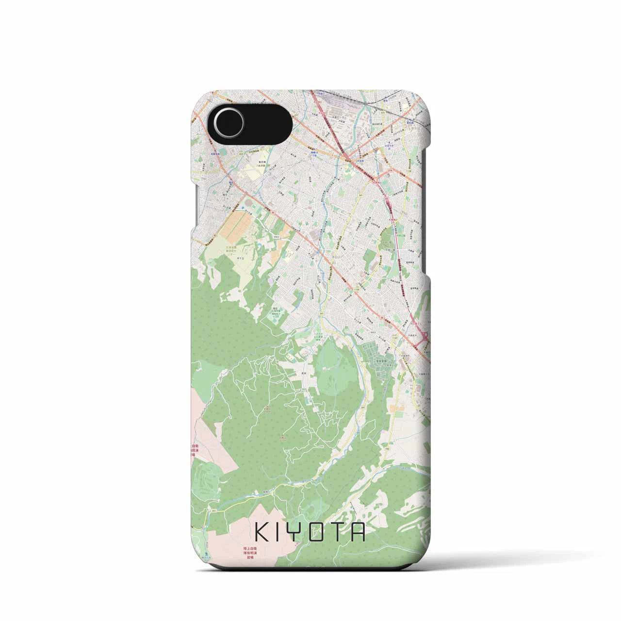 【清田(北海道)】地図柄iPhoneケース(バックカバータイプ)