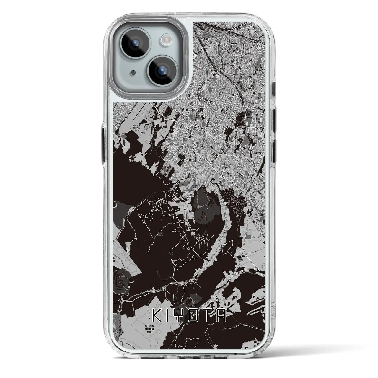 【清田(北海道)】地図柄iPhoneケース(MagSafeタイプ)