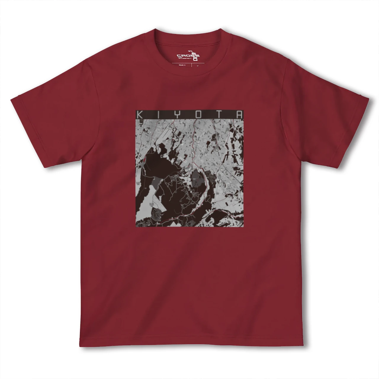 【清田(北海道)】地図柄ヘビーウェイトTシャツ