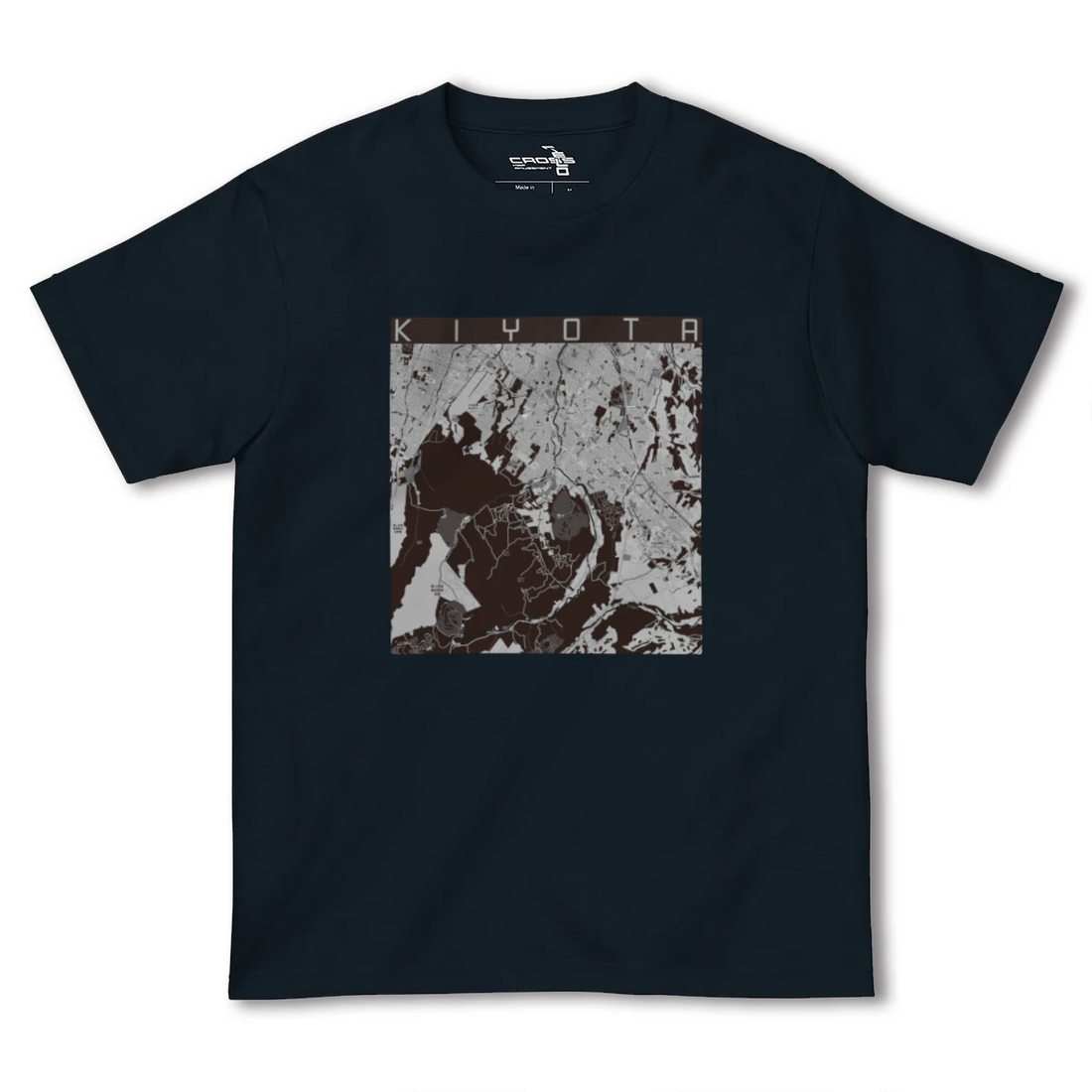 【清田(北海道)】地図柄ヘビーウェイトTシャツ