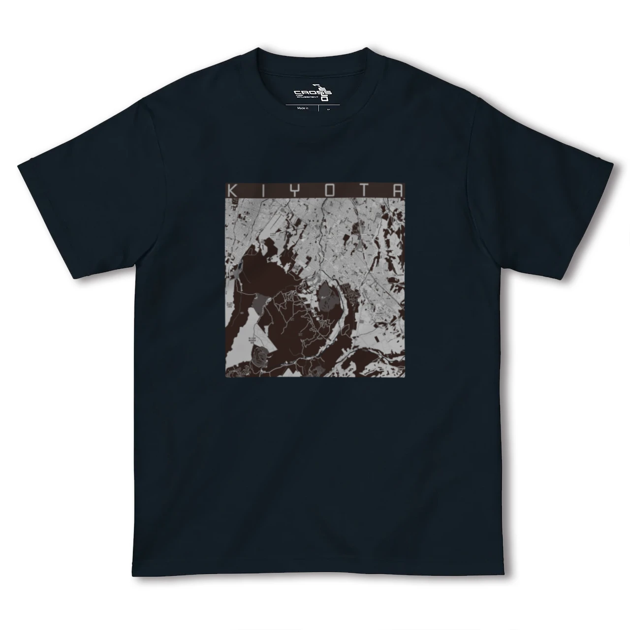 【清田(北海道)】地図柄ヘビーウェイトTシャツ