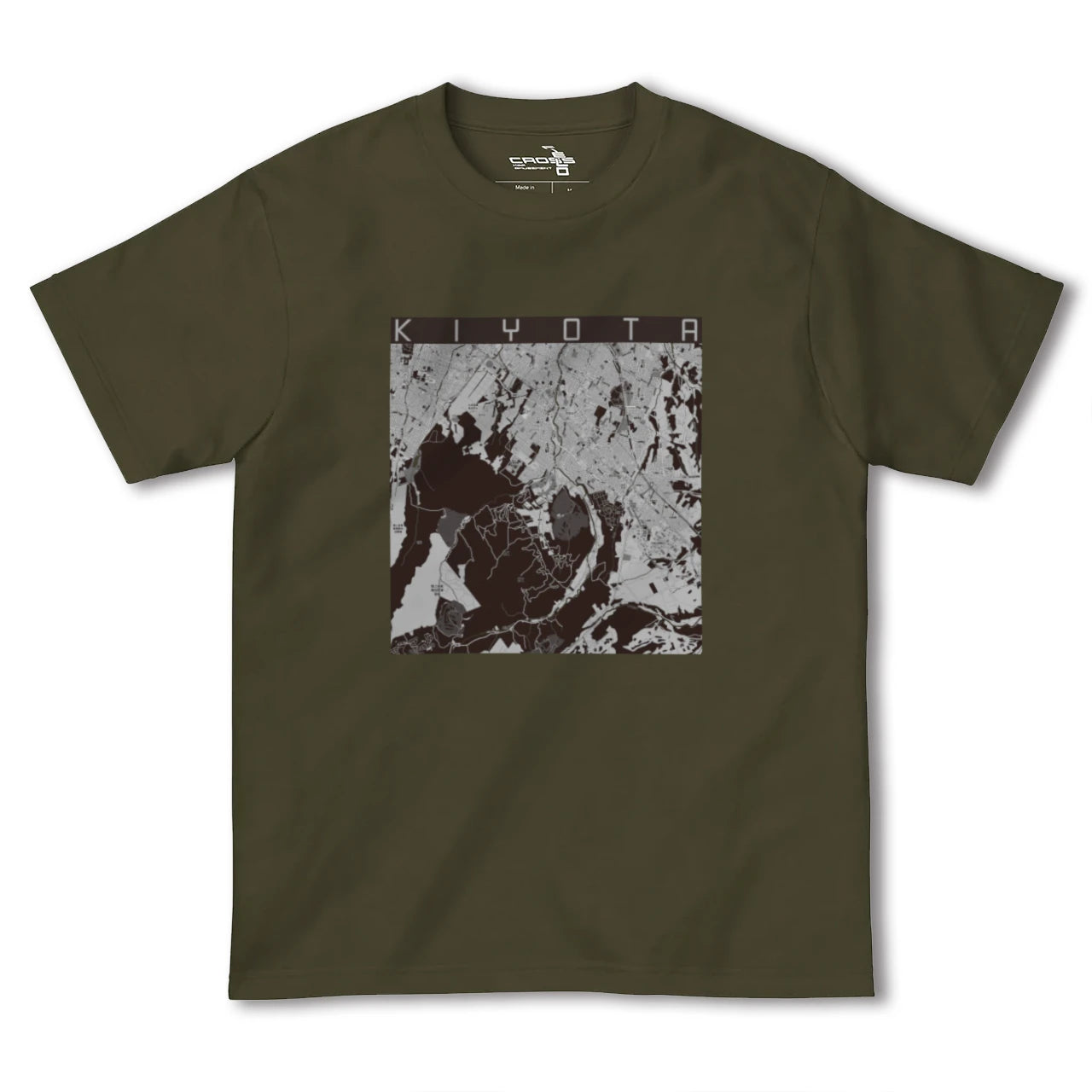 【清田(北海道)】地図柄ヘビーウェイトTシャツ