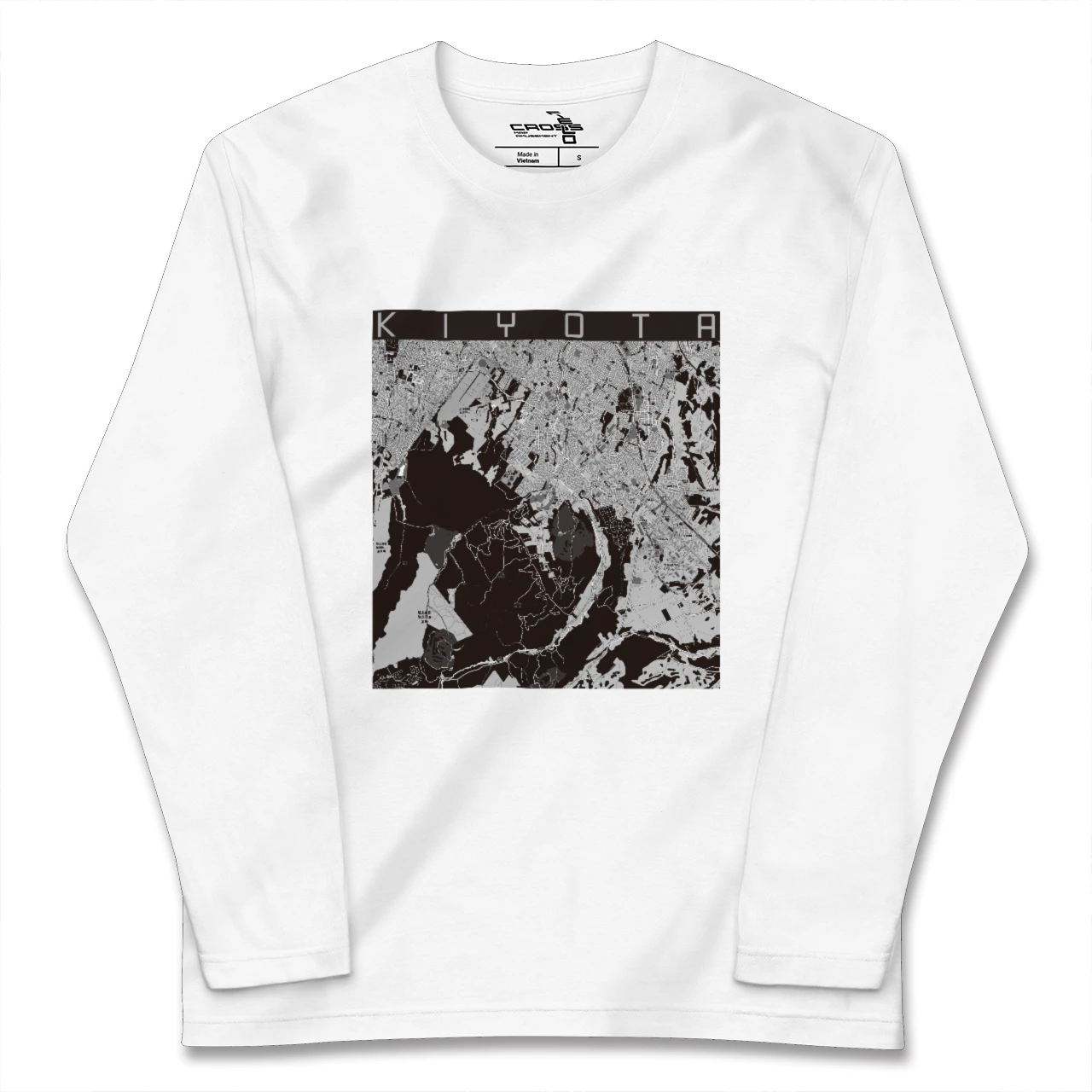 【清田(北海道)】地図柄ロングスリーブTシャツ