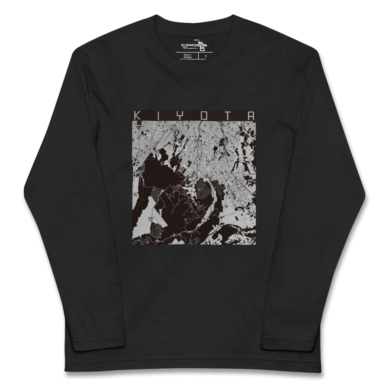 【清田(北海道)】地図柄ロングスリーブTシャツ
