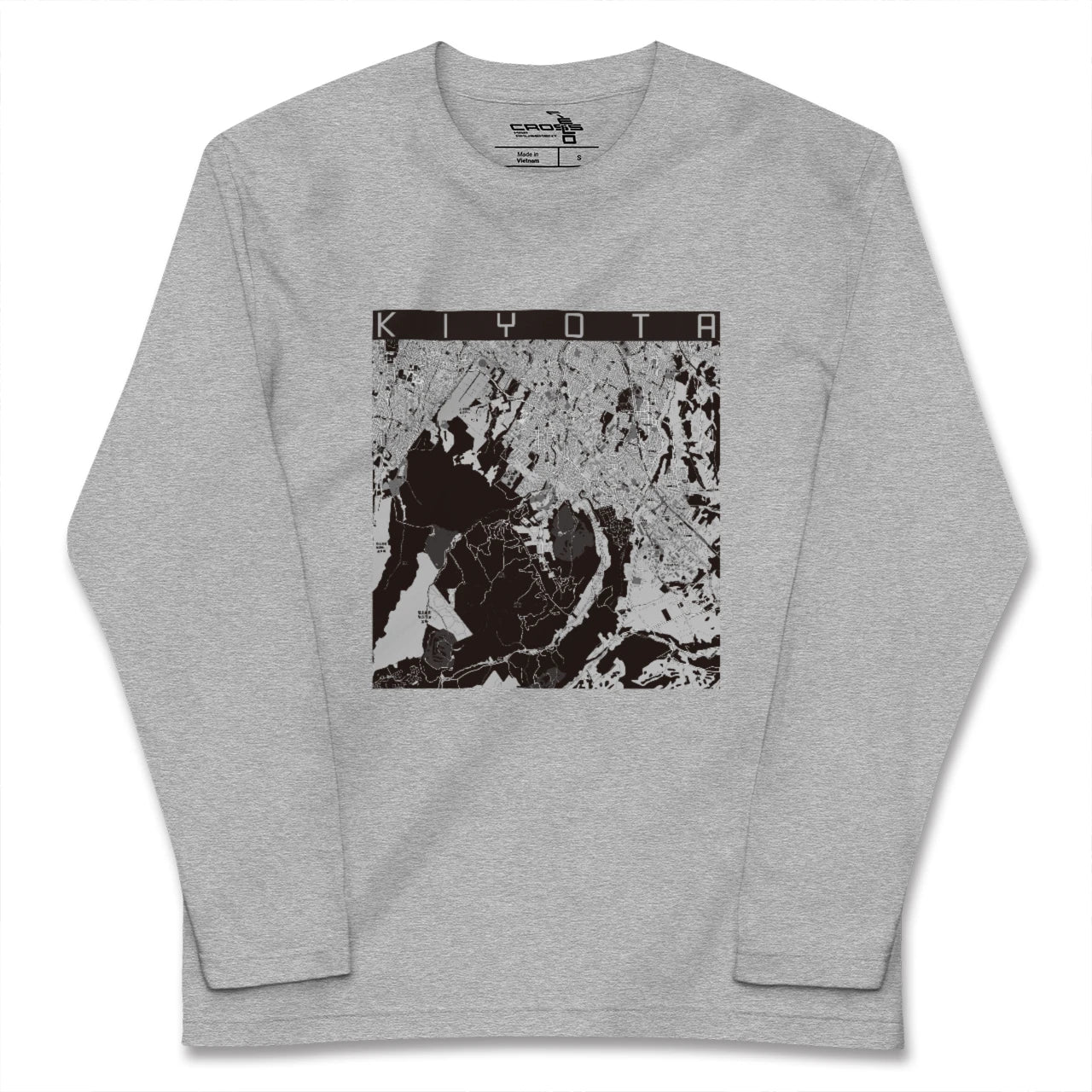 【清田(北海道)】地図柄ロングスリーブTシャツ