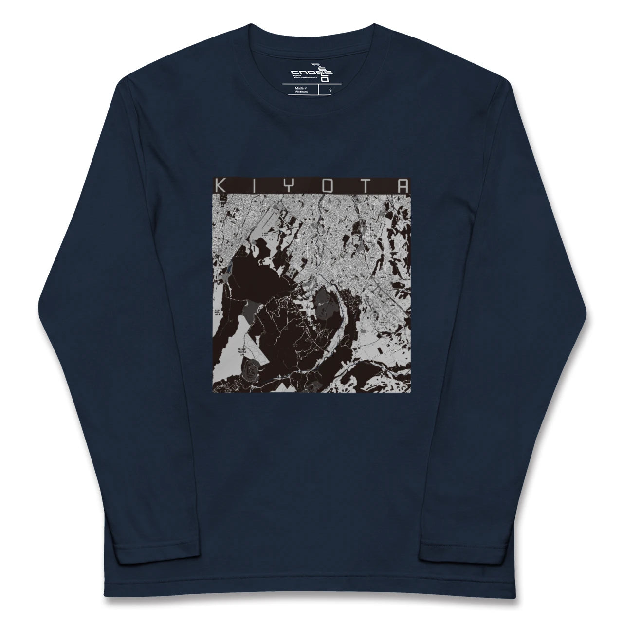 【清田(北海道)】地図柄ロングスリーブTシャツ