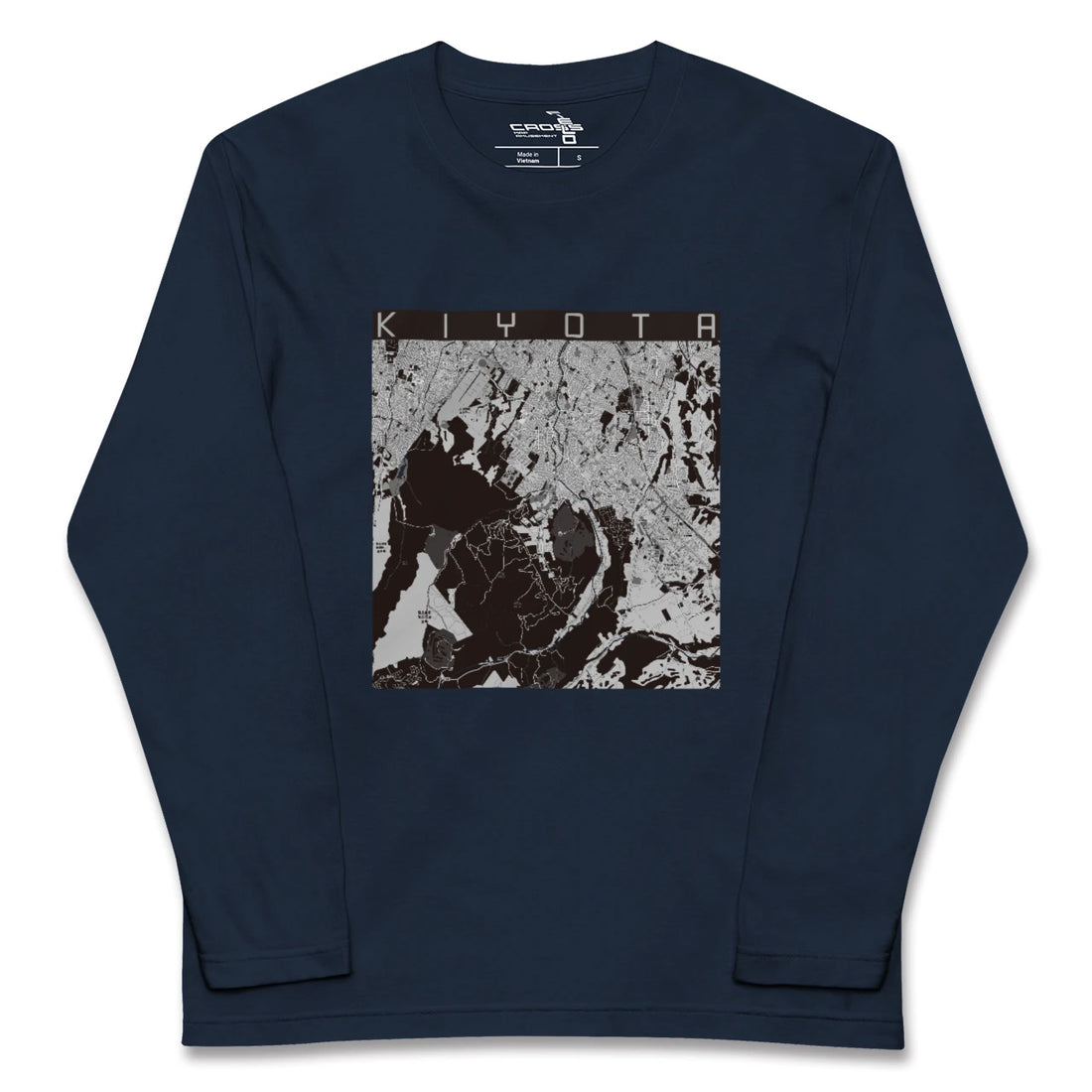 【清田(北海道)】地図柄ロングスリーブTシャツ