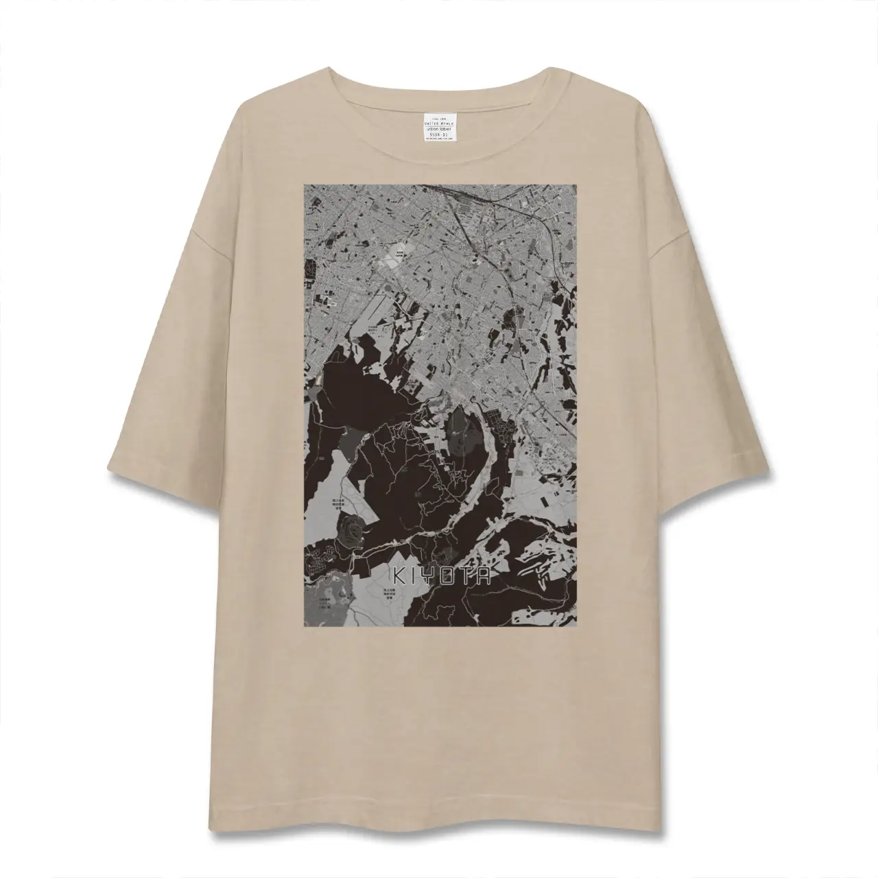 【清田(北海道)】地図柄ビッグシルエットTシャツ