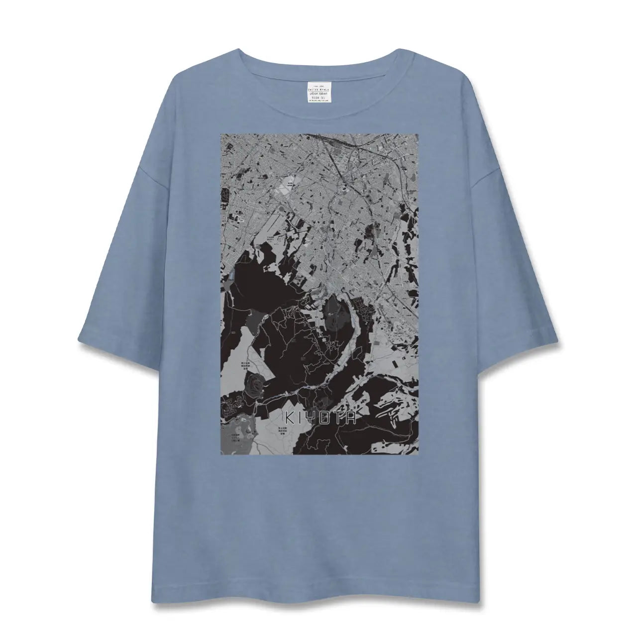 【清田(北海道)】地図柄ビッグシルエットTシャツ
