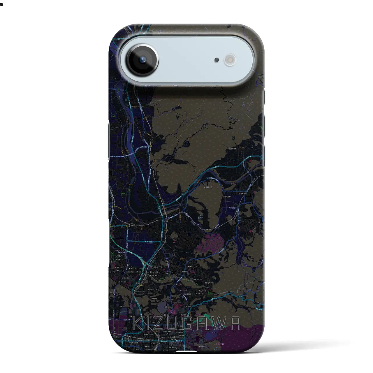 【木津川(京都府)】地図柄iPhoneケース(バックカバータイプ)