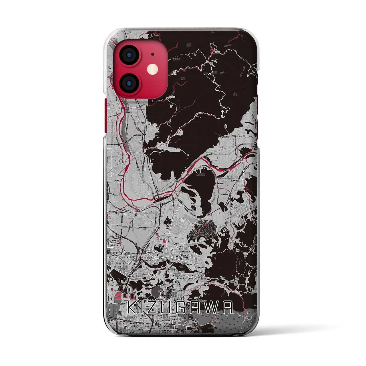 【木津川(京都府)】地図柄iPhoneケース(クリアタイプ)