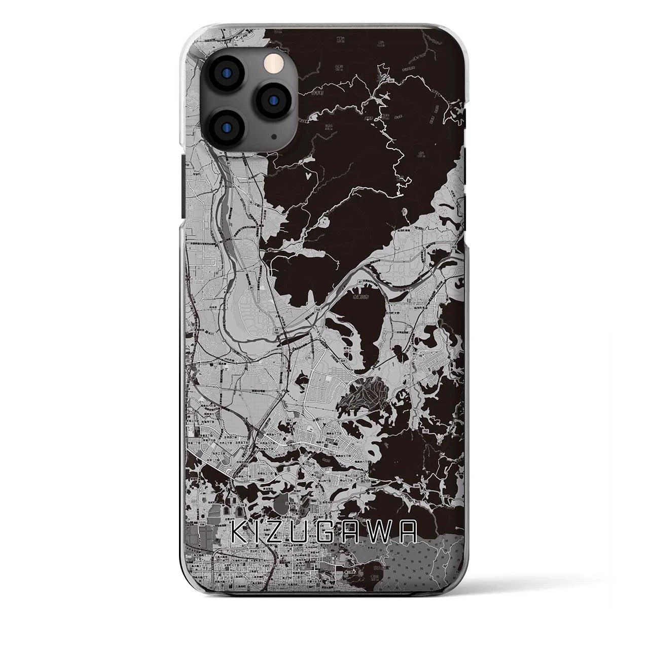 【木津川(京都府)】地図柄iPhoneケース(クリアタイプ)