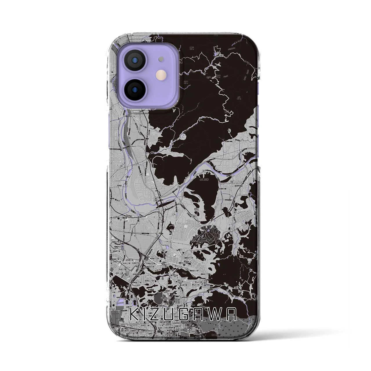 【木津川(京都府)】地図柄iPhoneケース(クリアタイプ)