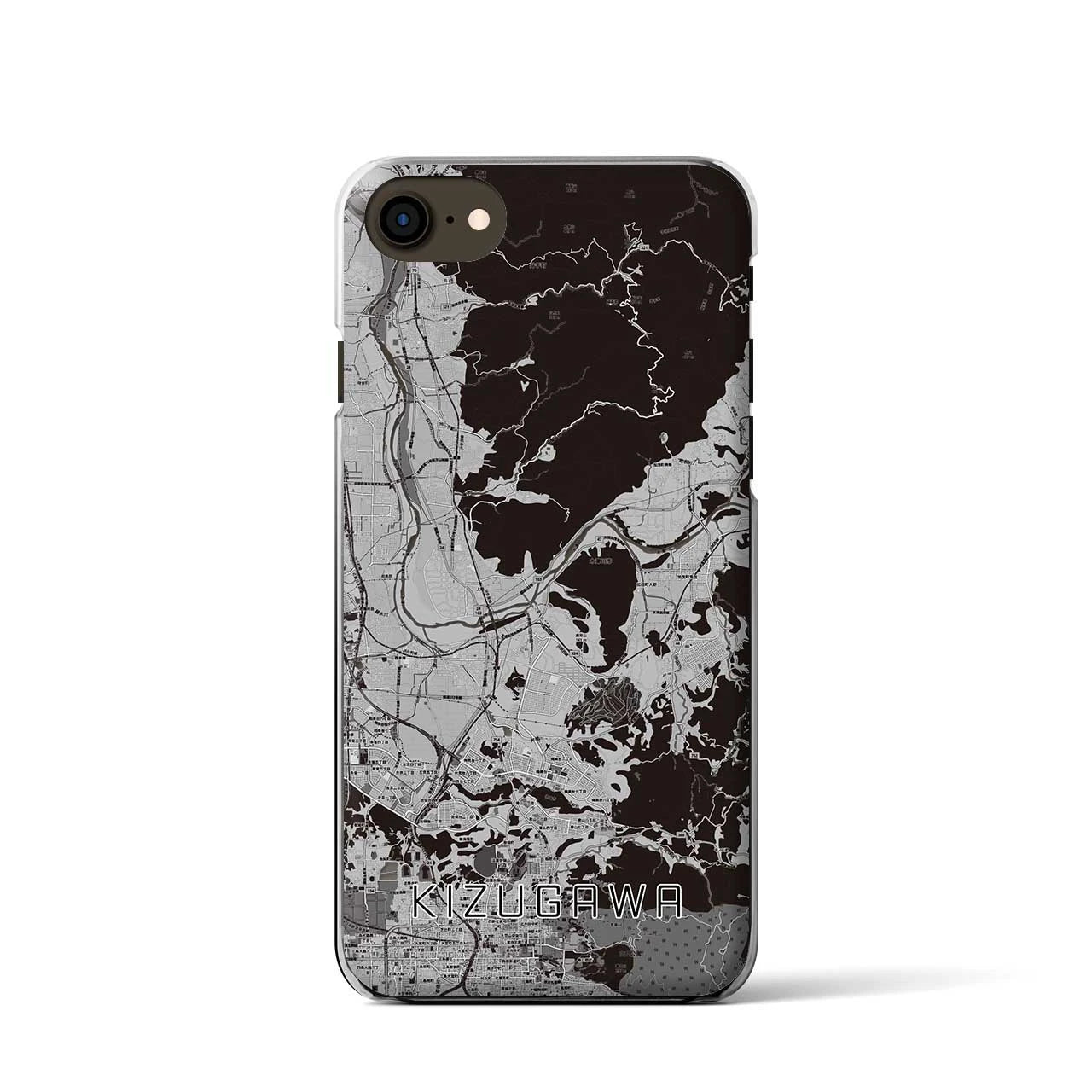 【木津川(京都府)】地図柄iPhoneケース(クリアタイプ)