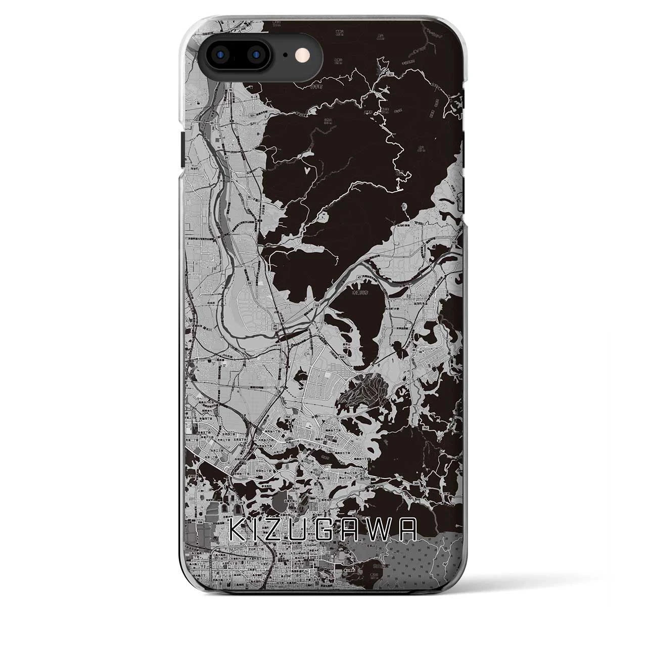 【木津川(京都府)】地図柄iPhoneケース(クリアタイプ)