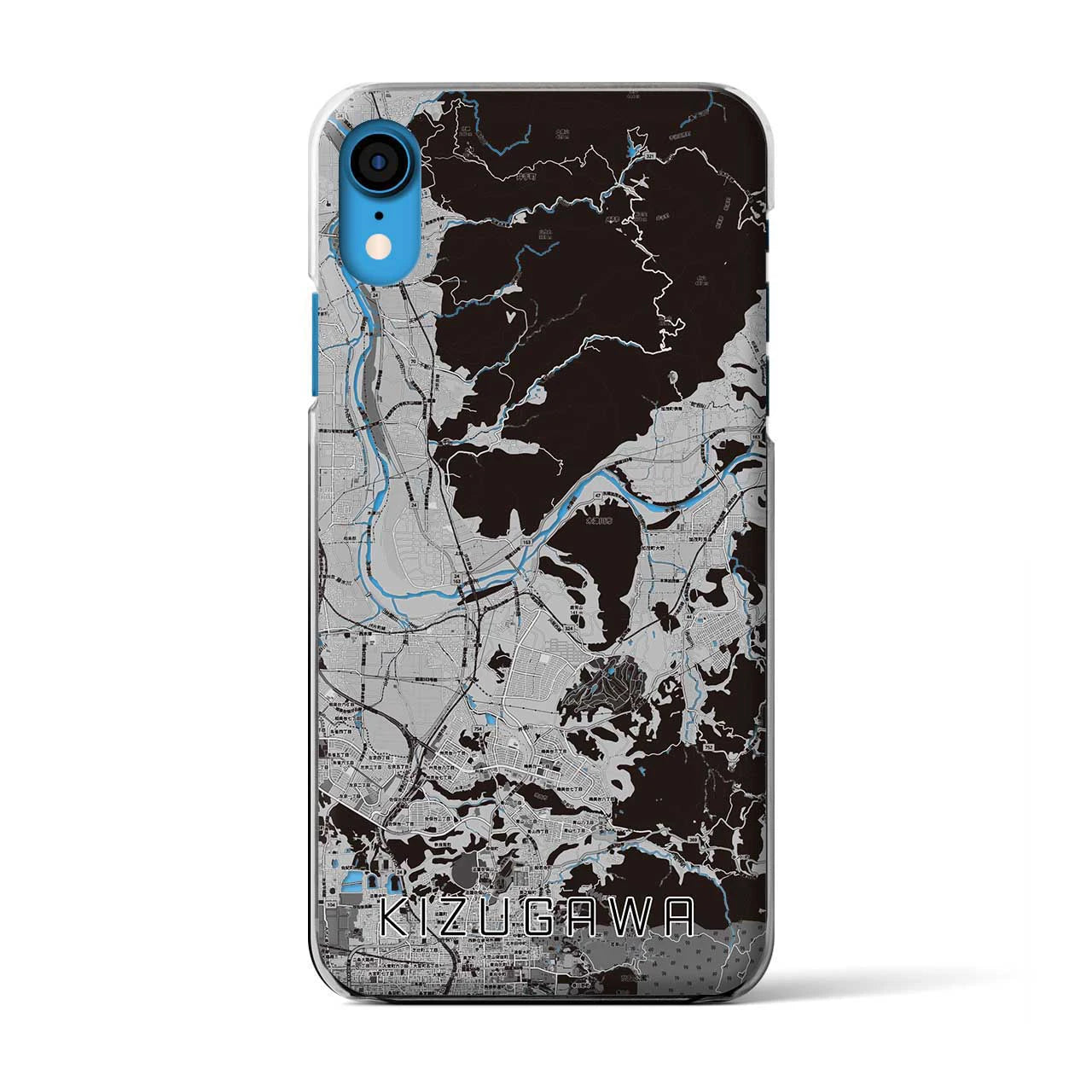 【木津川(京都府)】地図柄iPhoneケース(クリアタイプ)