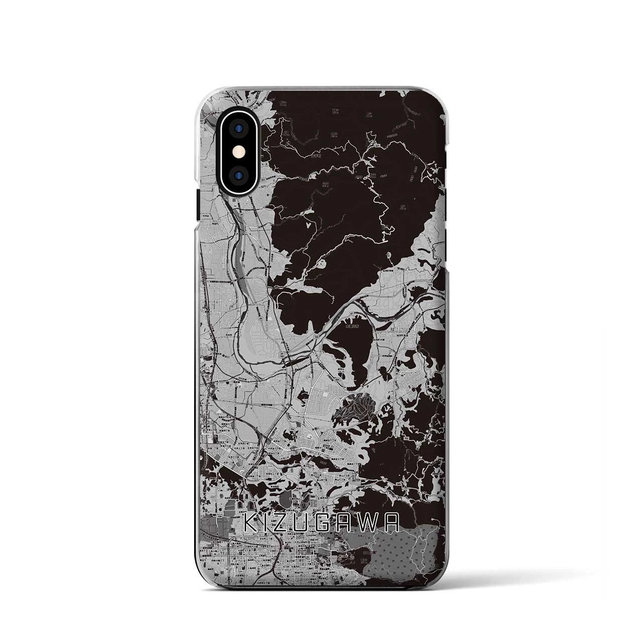 【木津川(京都府)】地図柄iPhoneケース(クリアタイプ)