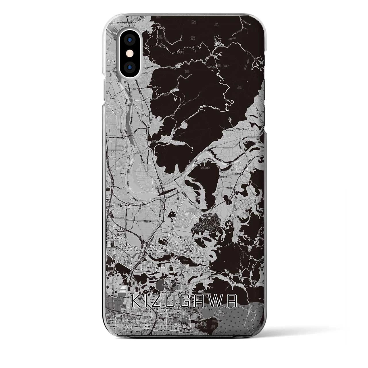 【木津川(京都府)】地図柄iPhoneケース(クリアタイプ)