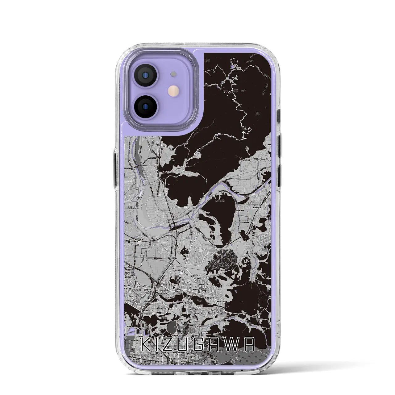 【木津川(京都府)】地図柄iPhoneケース(MagSafeタイプ)