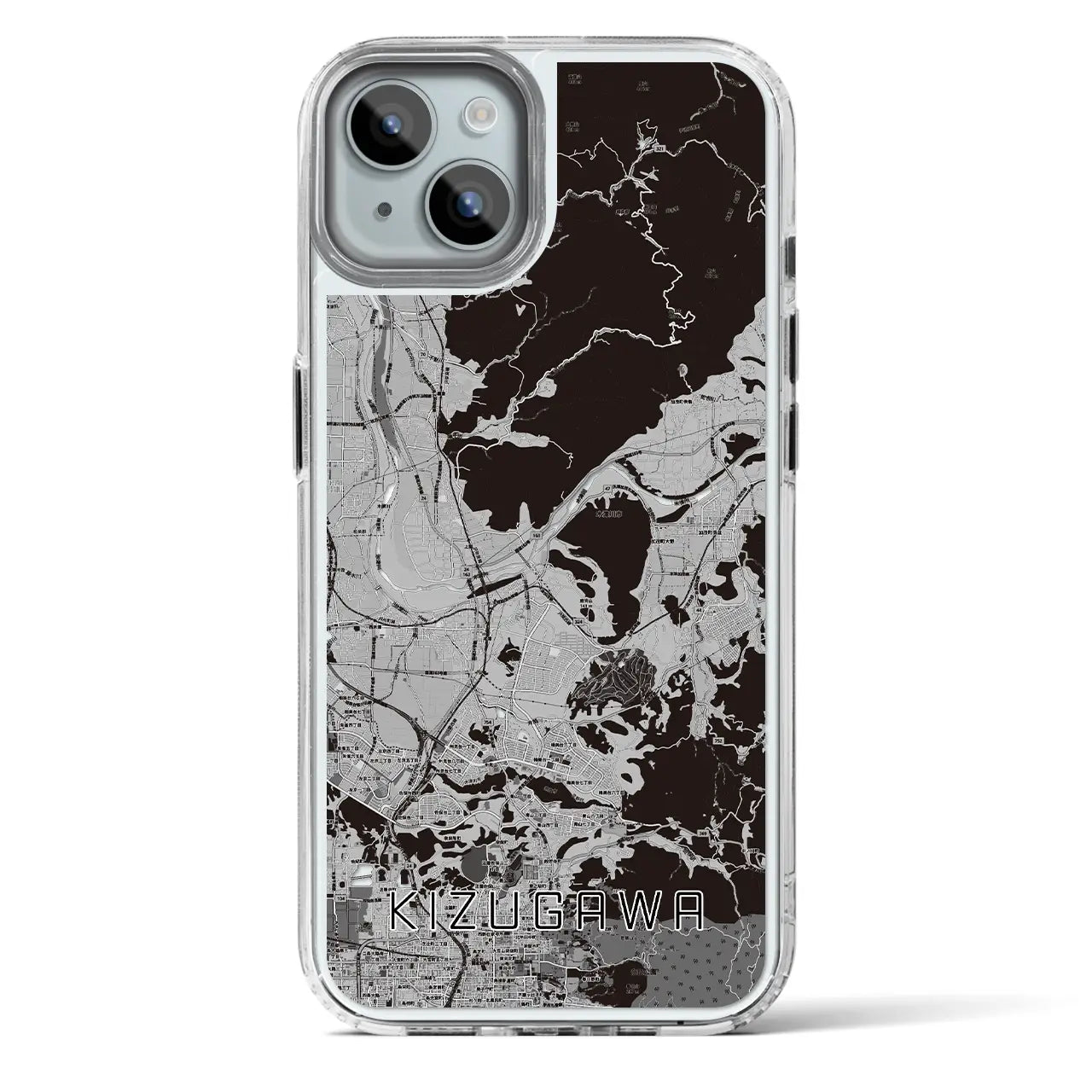 【木津川(京都府)】地図柄iPhoneケース(MagSafeタイプ)