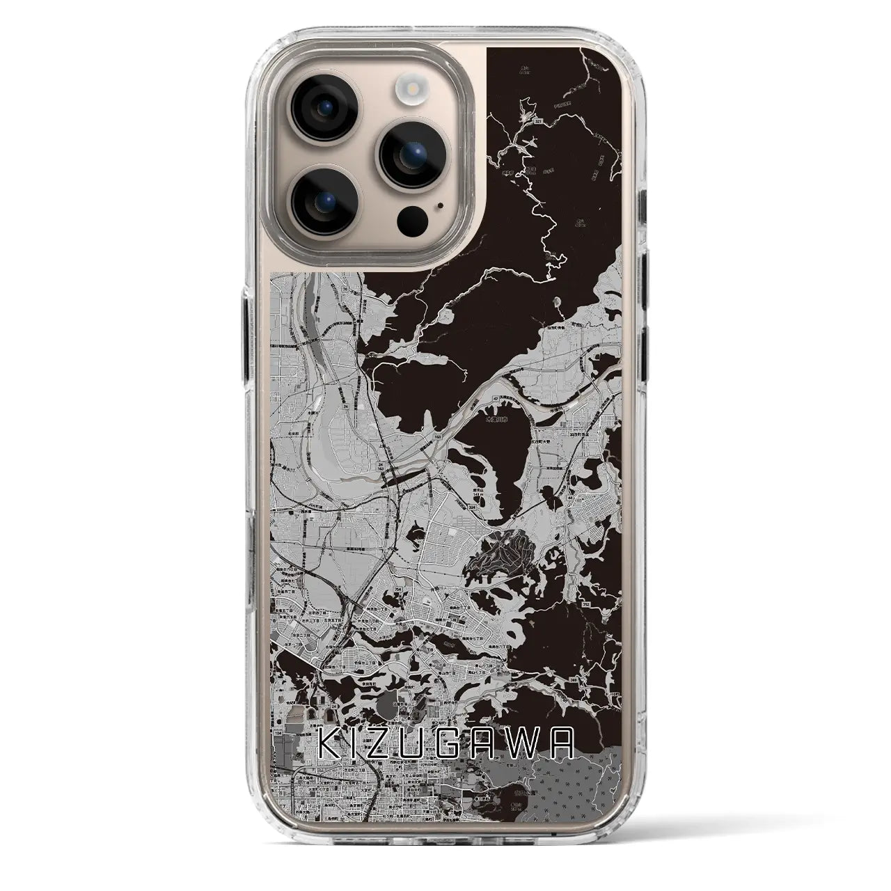 【木津川(京都府)】地図柄iPhoneケース(MagSafeタイプ)