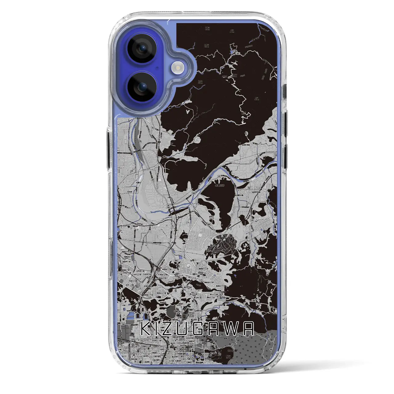 【木津川(京都府)】地図柄iPhoneケース(MagSafeタイプ)