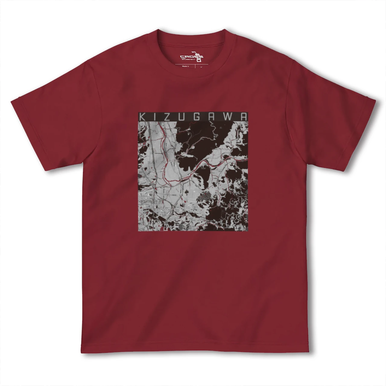 【木津川(京都府)】地図柄ヘビーウェイトTシャツ