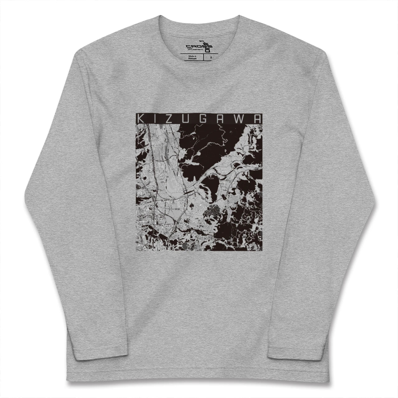 【木津川(京都府)】地図柄ロングスリーブTシャツ