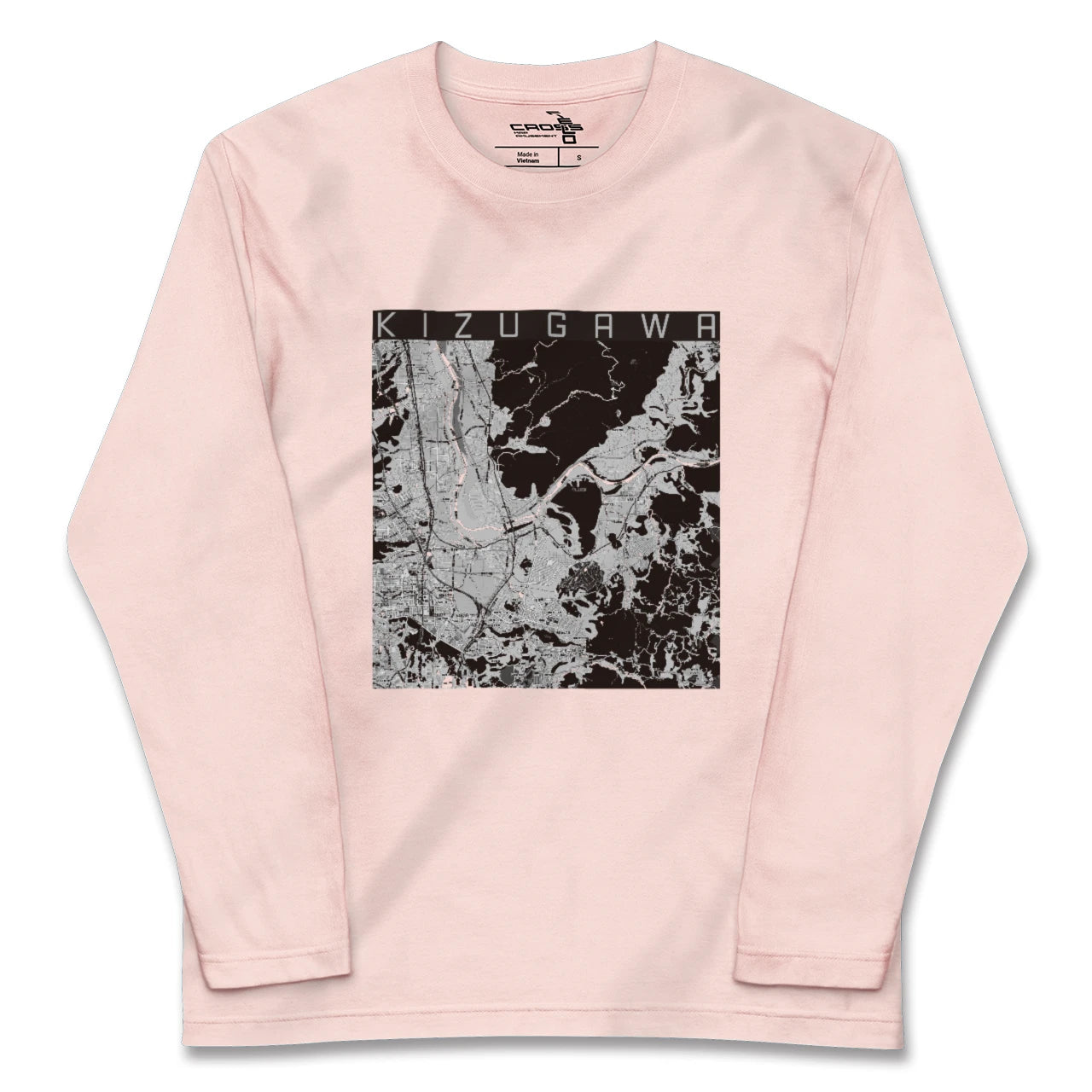 【木津川(京都府)】地図柄ロングスリーブTシャツ