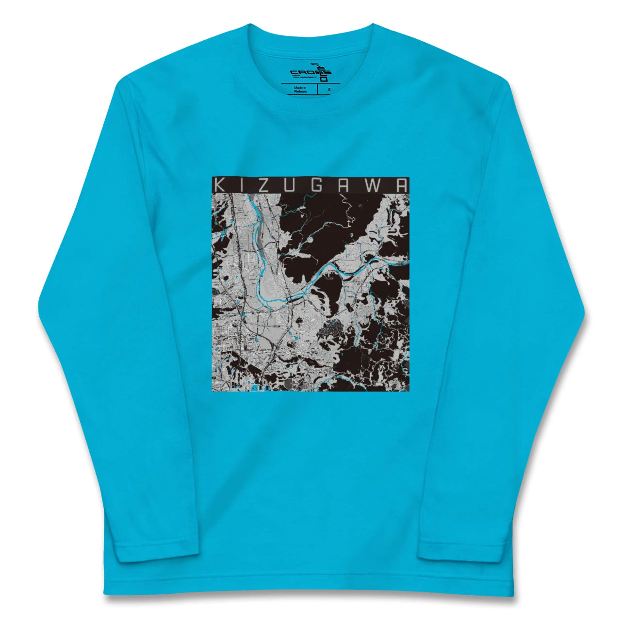 【木津川(京都府)】地図柄ロングスリーブTシャツ