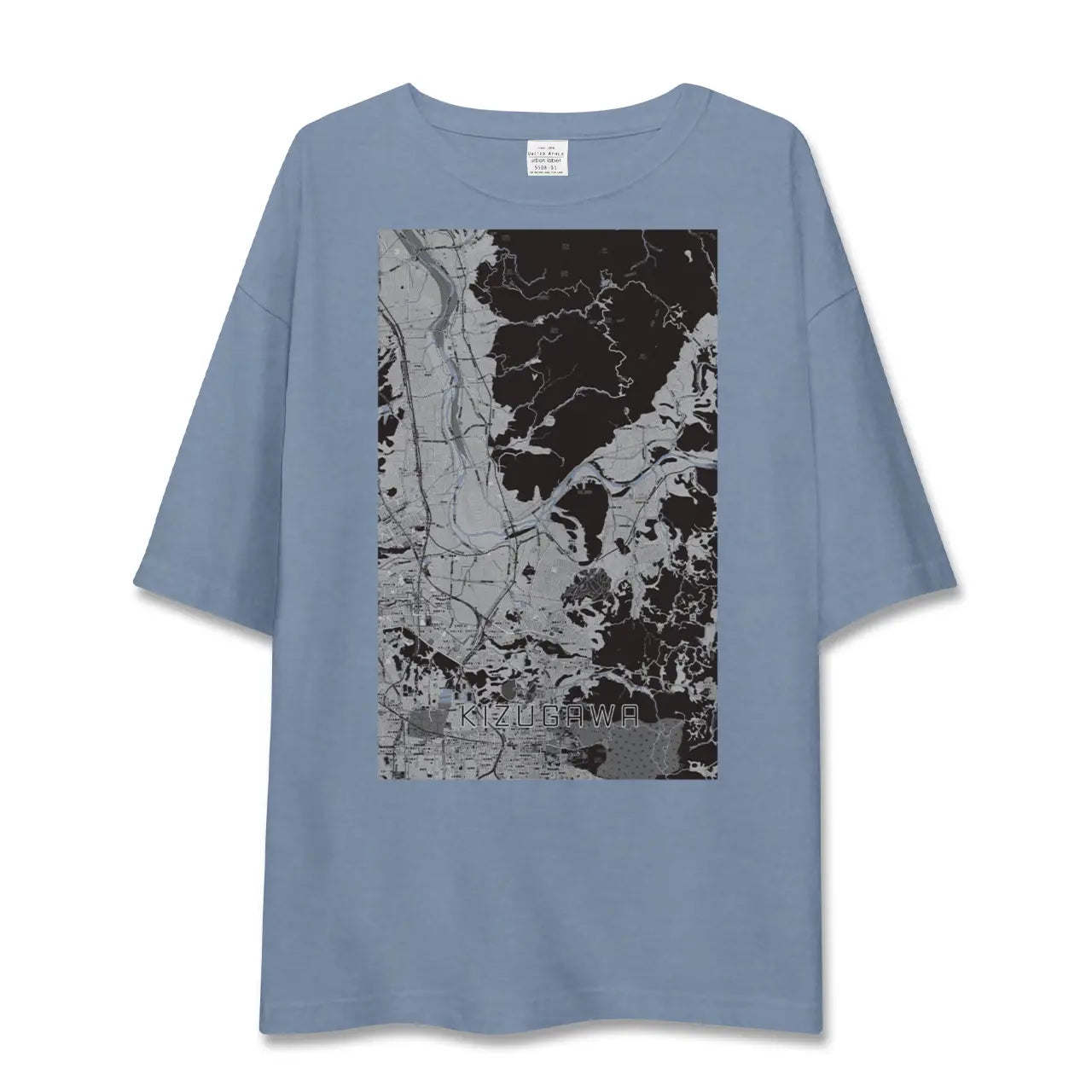 【木津川(京都府)】地図柄ビッグシルエットTシャツ