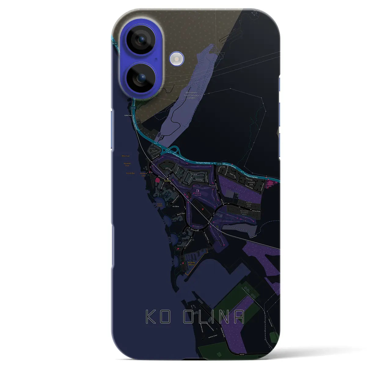 【コオリナ(アメリカ)】地図柄iPhoneケース(バックカバータイプ)