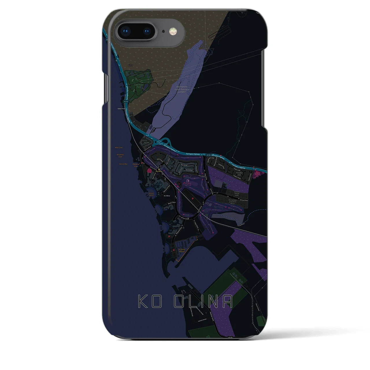 【コオリナ(アメリカ)】地図柄iPhoneケース(バックカバータイプ)