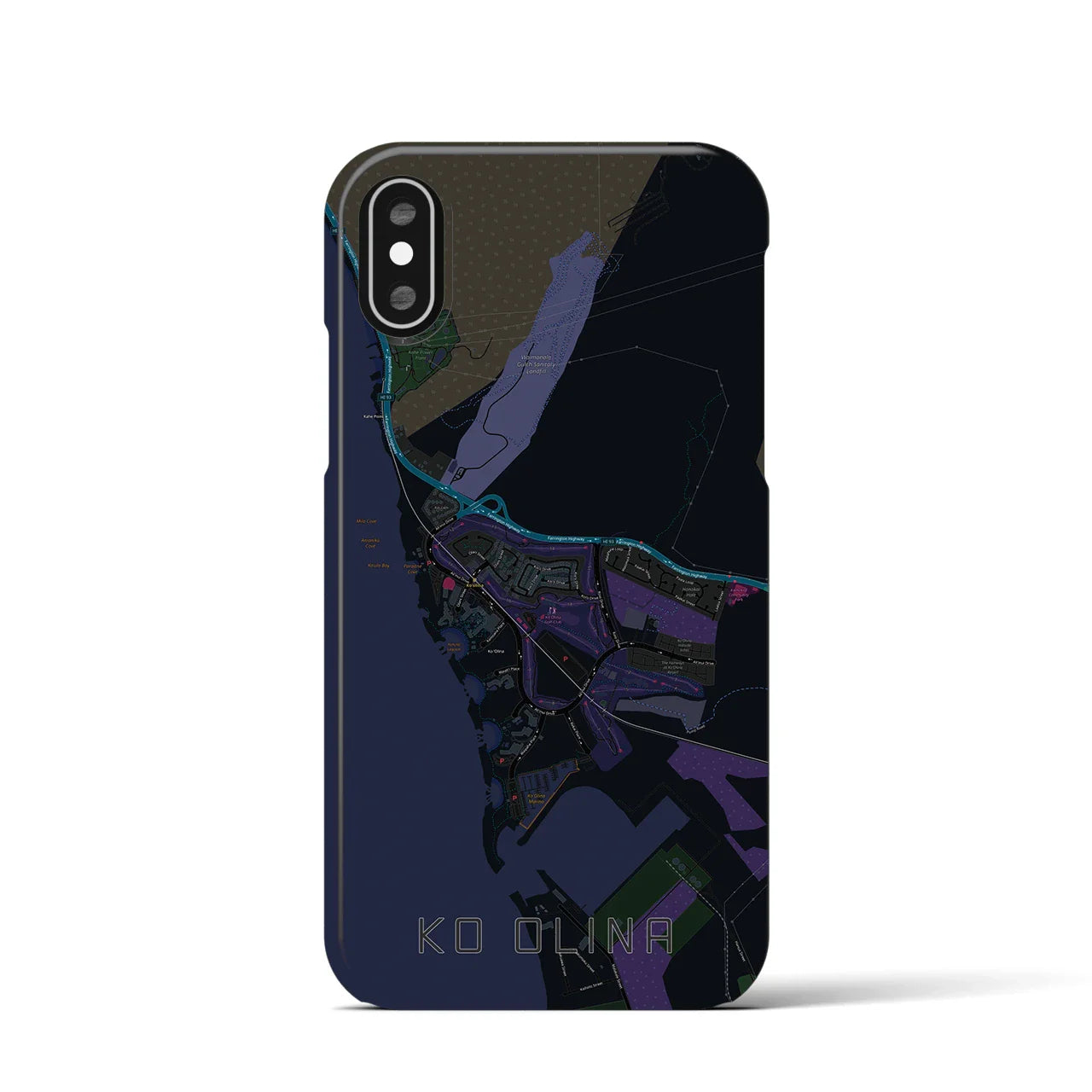 【コオリナ(アメリカ)】地図柄iPhoneケース(バックカバータイプ)