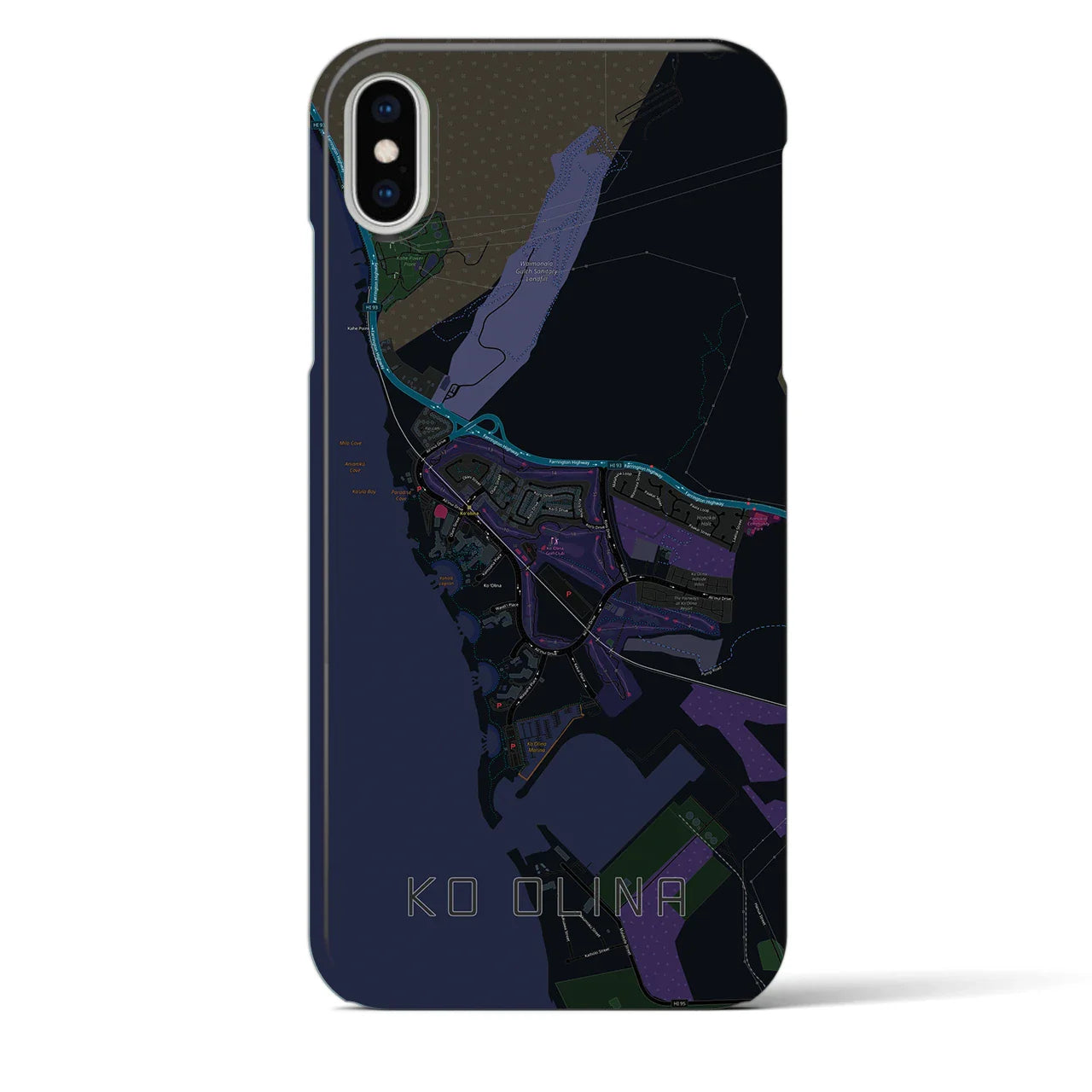 【コオリナ(アメリカ)】地図柄iPhoneケース(バックカバータイプ)