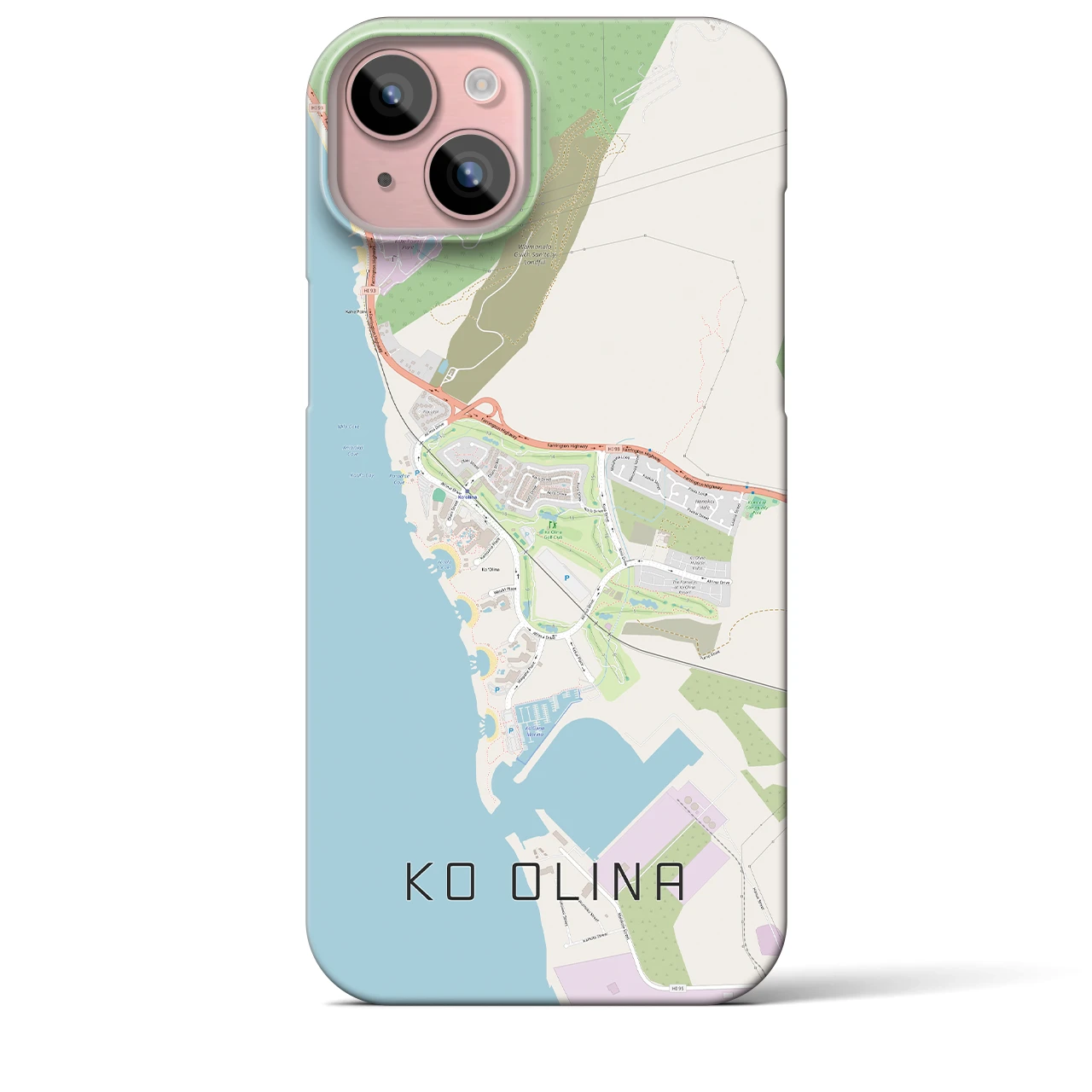 【コオリナ(アメリカ)】地図柄iPhoneケース(バックカバータイプ)