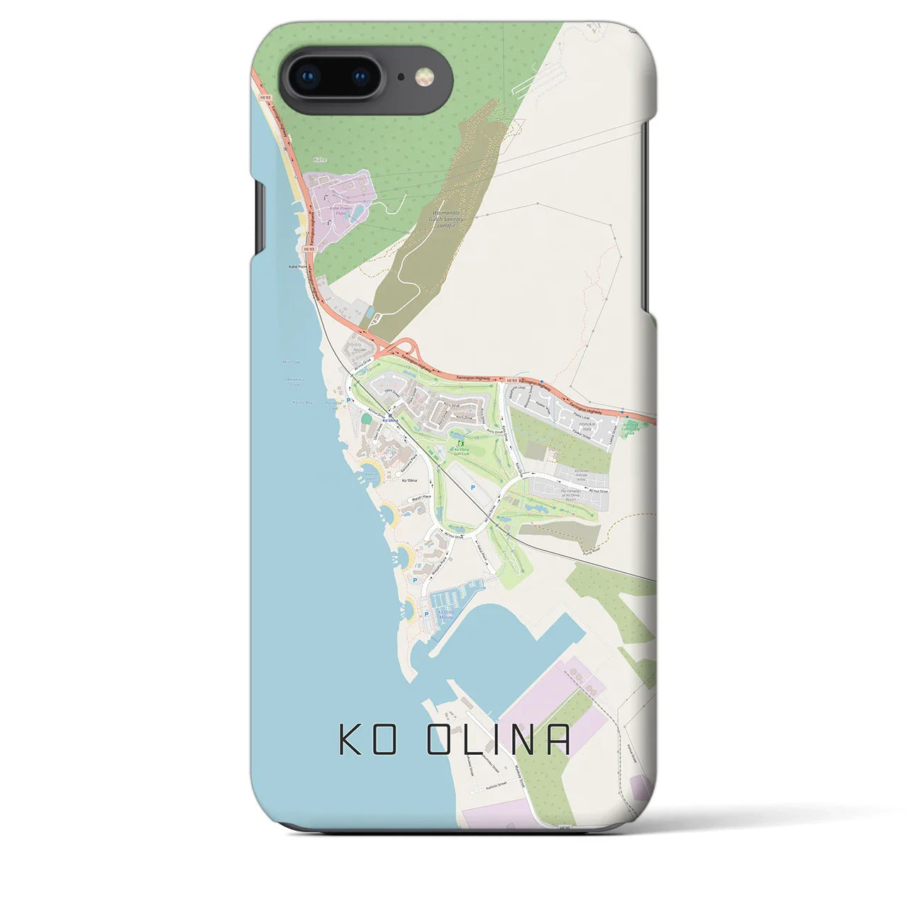 【コオリナ(アメリカ)】地図柄iPhoneケース(バックカバータイプ)