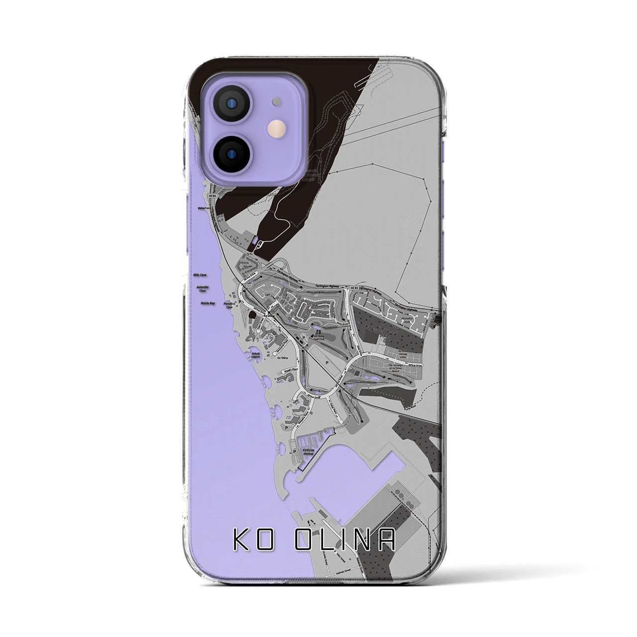 【コオリナ(アメリカ)】地図柄iPhoneケース(クリアタイプ)