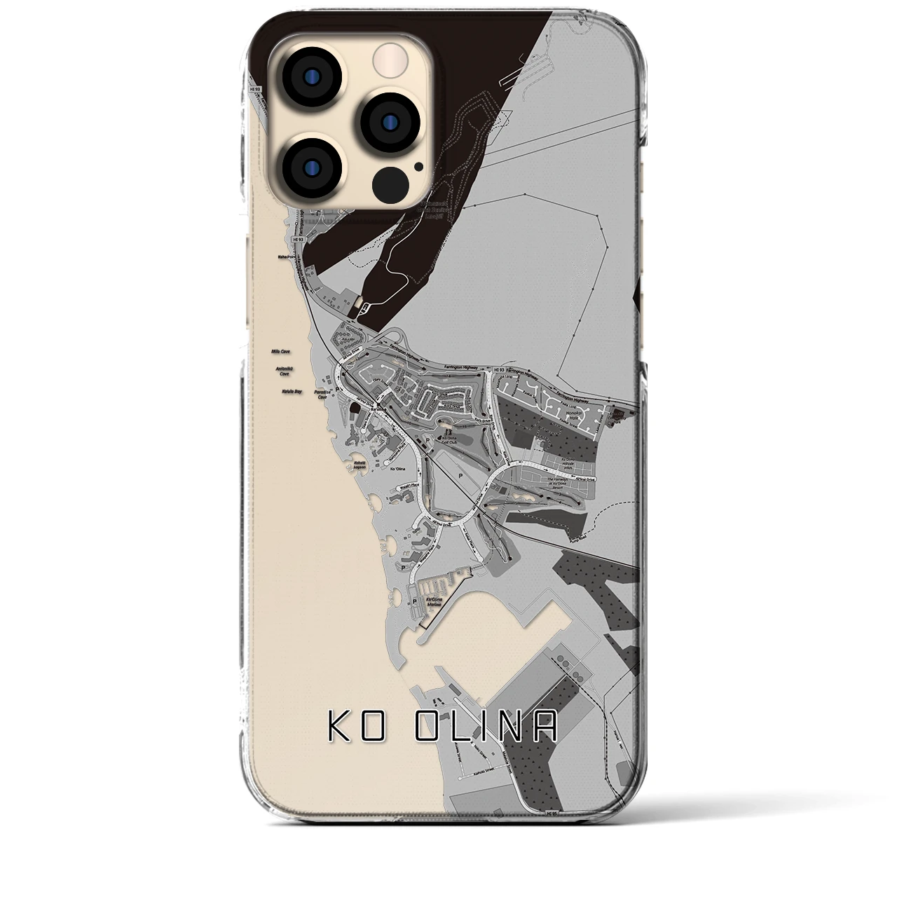 【コオリナ(アメリカ)】地図柄iPhoneケース(クリアタイプ)