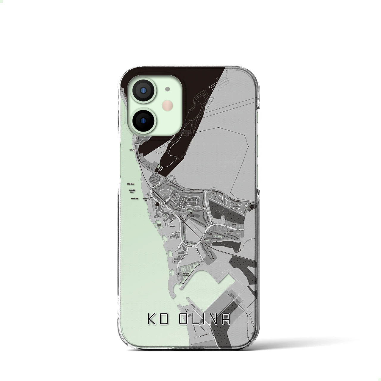 【コオリナ(アメリカ)】地図柄iPhoneケース(クリアタイプ)