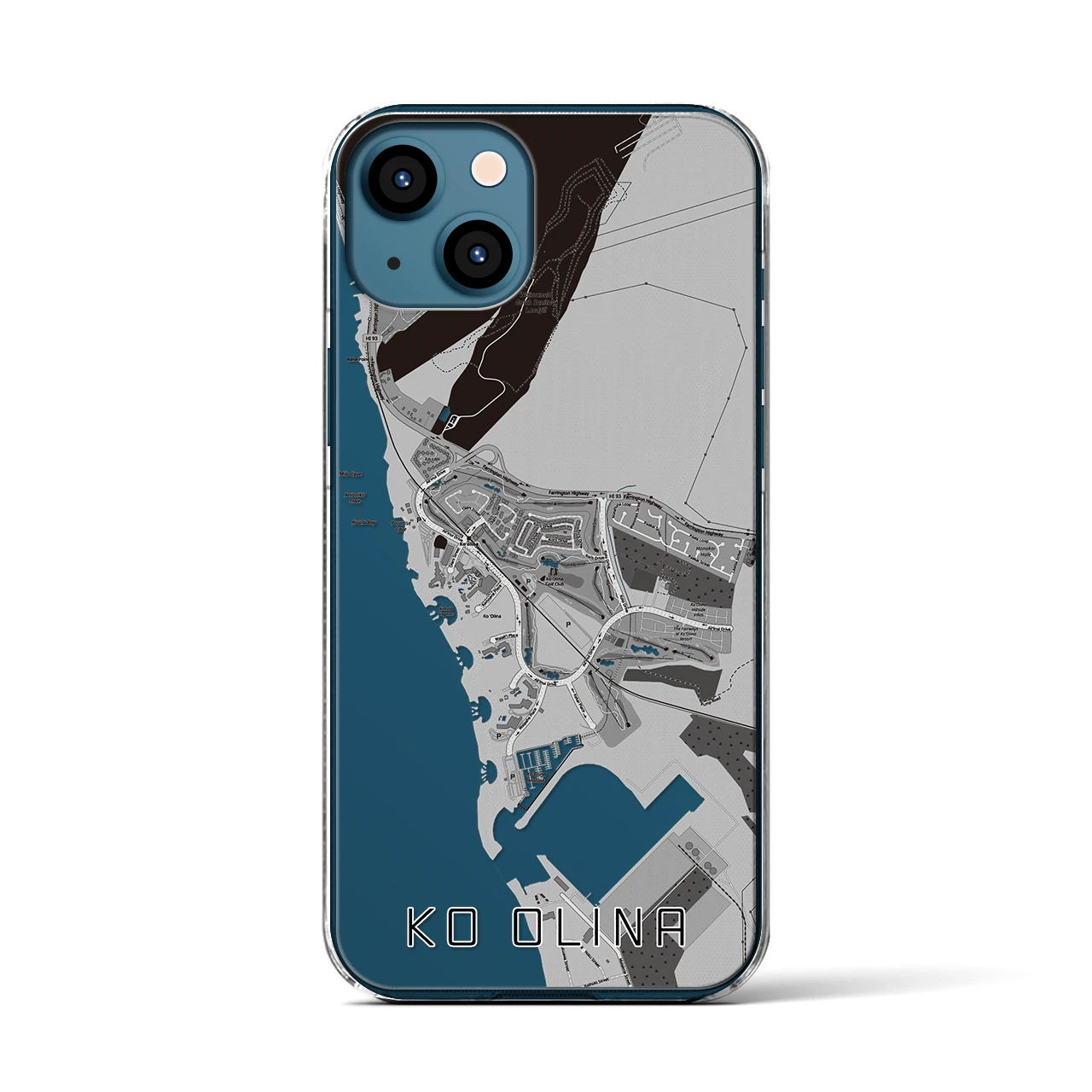 【コオリナ(アメリカ)】地図柄iPhoneケース(クリアタイプ)