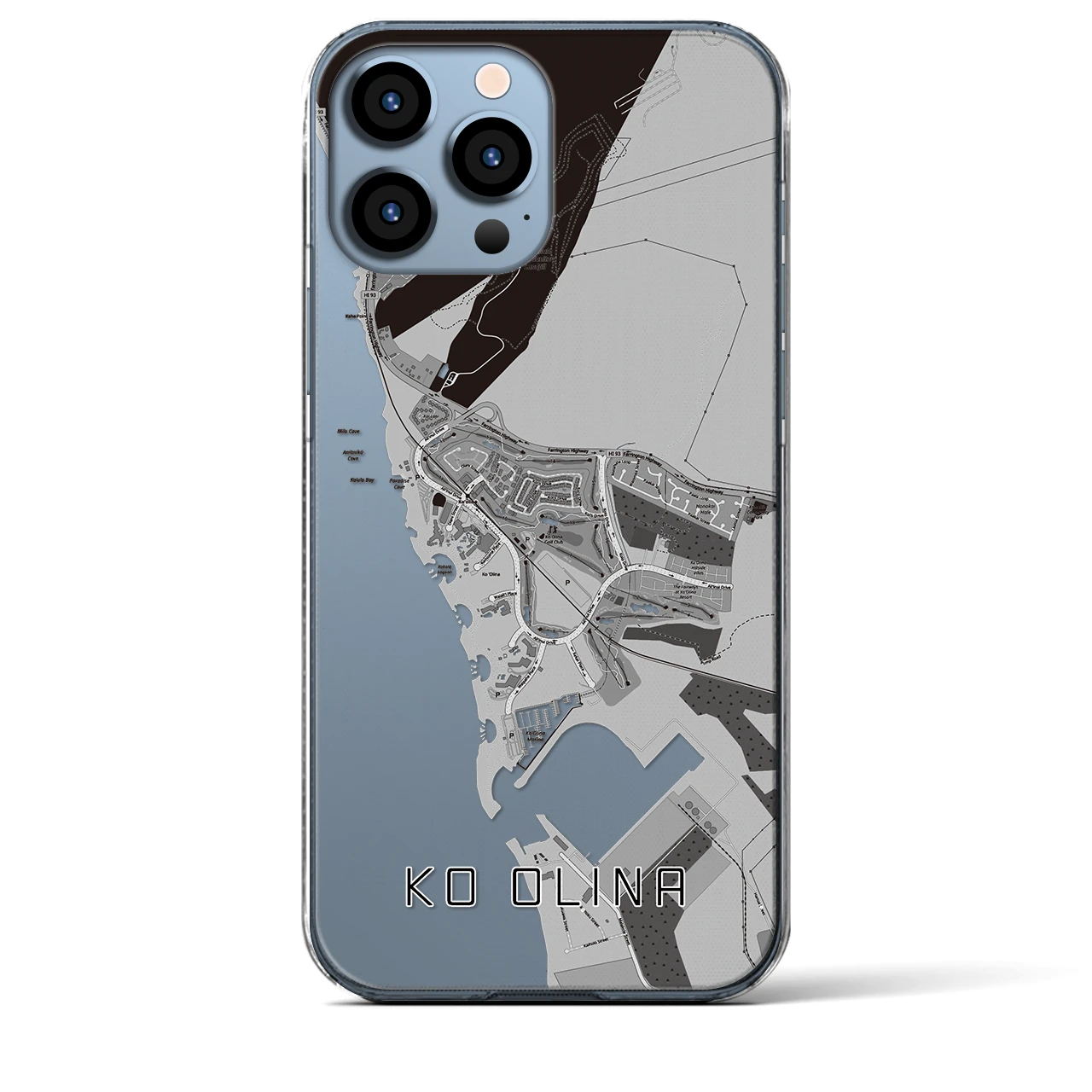 【コオリナ(アメリカ)】地図柄iPhoneケース(クリアタイプ)